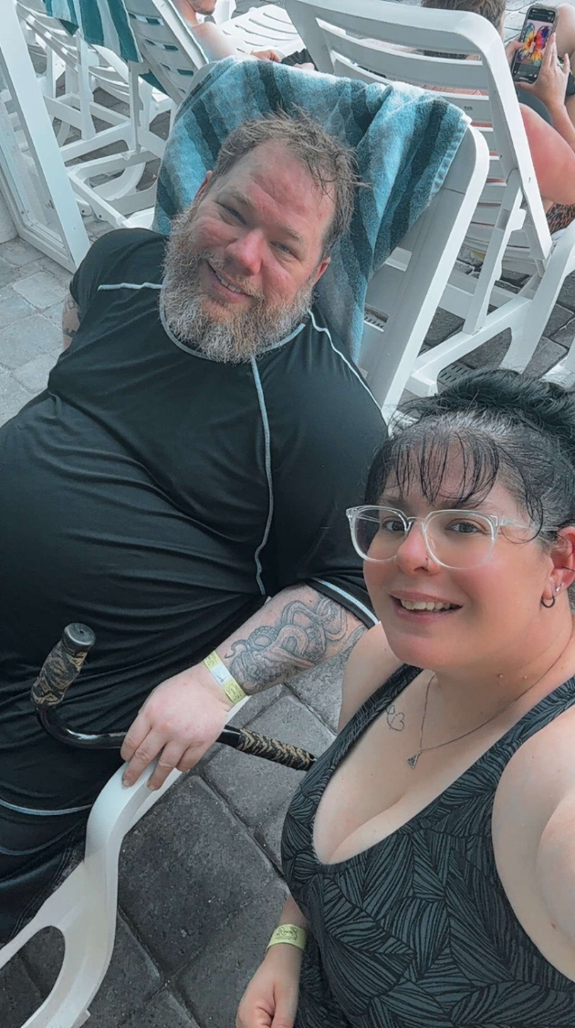 Couple by pool