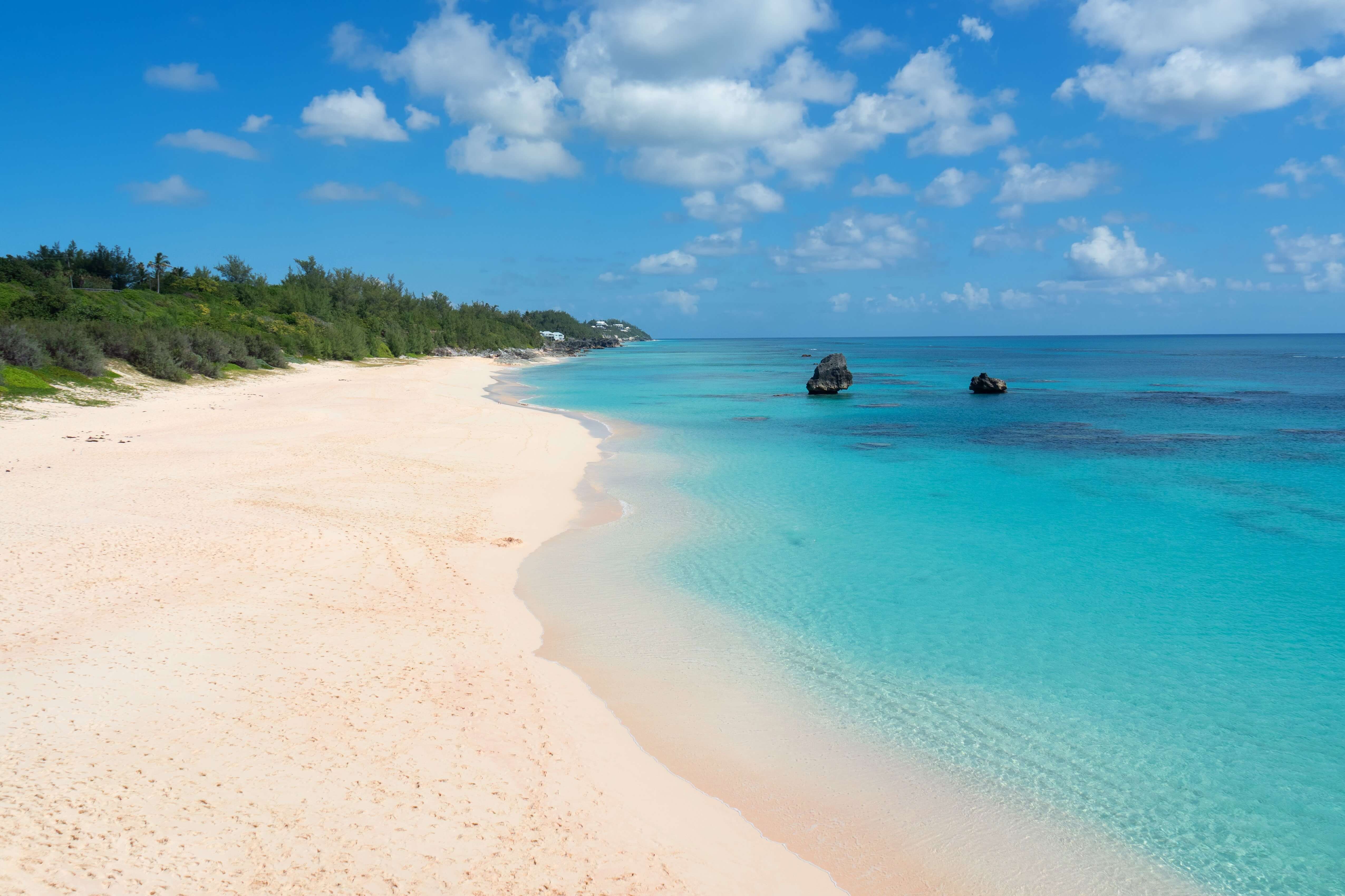 Bermuda beach at sunset